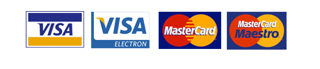 Prijímame platobné karty VISA, VISA Electron, MasterCard a Maestro